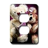 Teddy Bears - Teddy Bear reading - Light Switch Covers - 2 plug outlet cover