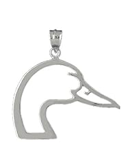 CleverEve Designer Series Sterling Silver Pendant Duck Head Charm