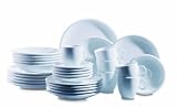 Produkt-Bild: Domestic 102025 Kombiservice Tim mit je 6 Tassen, Untertassen, Dessertteller, Teller tief und Teller flach, 30-teilig