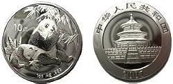 Chinese Panda Silver-dollar-sized Coins 16 Silver Coins a Pound of 2009 Silver Coins One Ounce and 1 1/4 Inch Each - One Pound of Panda Silver for Investment or Gifts