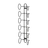 Spectrum 48810 Wall Mount Wine Rack, 6-Bottle, Black
