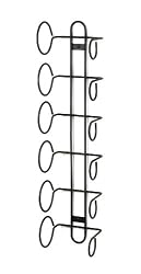 Spectrum 48810 Wall Mount Wine Rack, 6-Bottle, Black