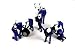 1/32nd scale Pit Crew A, 2 fuel & 6 wheel men, Blue