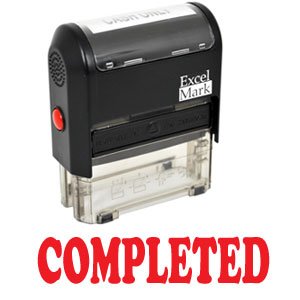 COMPLETED Self Inking Rubber Stamp - Red Ink 42A1539WEB-RB003P5EU7G 