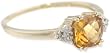 10k Yellow Gold, November BirthStone, Citrine and Diamond Ring
