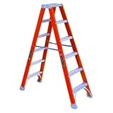 Buy Louisville Advent FM1504 4-ft Extra Heavy Duty Fiberglass Twin Front Step Ladder... by Louisville Ladder