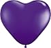 11 Inch Balloons Heart Shape Quartz Purple Pk 100