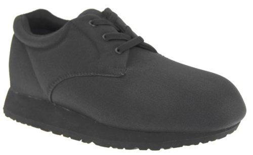 Pedors Oxford Lace Up Pedorthic Shoes,Black Neoprene,9.5 XW