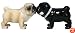 Mwah Kissing Pugs Salt and Pepper Set