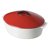 Revolution 642323 Oval Cocotte with Lid, Pepper Red