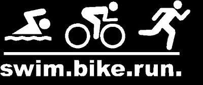 Swim Bike Run Triathlon Vinyl Decal Sticker Car Window iPad I Tri Try