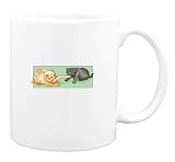 Mug with kitten, fighting, cat, sausage, pet by SHOPZEUS.COM