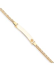 7 Inch 14k Gold Non-enameled Medical ID Bracelet
