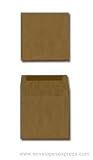 5 1/2 x 5 1/2 Square Invitation Envelope - 70# Brown Bag Text (100)