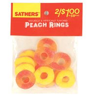 Childrens Toyshop  Gourmet Food : Sathers Gummallos Peach Ring Candy 2.25 Oz - 12 Ea