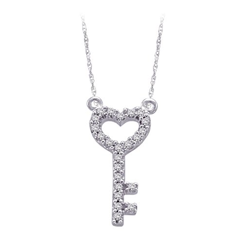 10K White Gold 1/10 ct. Diamond 