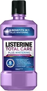 Listerine Total Care Plus Whitening Mouthwash, Fresh Mint, 32 Ounce