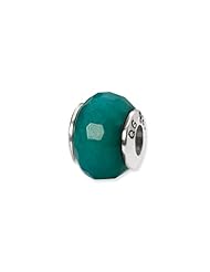 Sterling Silver Teal Quartz Stone Charm