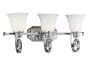 Kenroy Home 80253CH Strasbourg Three-Light Vanity Light with 6-Inch Shades