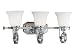 Kenroy Home 80253CH Strasbourg Three-Light Vanity Light with 6-Inch Shades