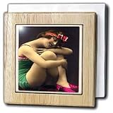 TNMGraphics Vintage People - Bathing Beauty - Tile Napkin Holders