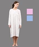 Floral Knitted Jersey Nightdress, Small/Medium Pink: clothing sale uk