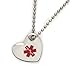 Medical Id Heart Pendant - Diabetes Type 2