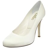IMAGE OF Bridal by Butter Women's Clyde-B Platform Pump,Ivory Satin,9.5 M US