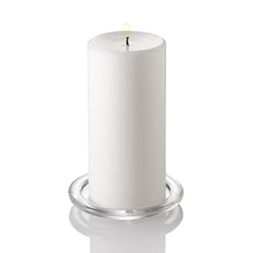 3" X 6" White Unscented Pillar Candles Set 24 Wedding