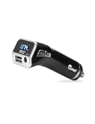 Car Audio or Theater: Pyle PLMP2A FM Radio Transmitter with USB Port and 3.5mm AUX Input Car Lighter Adaptor - Sound Around