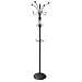 ORE International R685CH Six Foot Wood and Chrome Coat Rack Cherry Finish