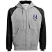 Majestic New York Mets Ash Classic Full Zip Hoody Sweatshirt