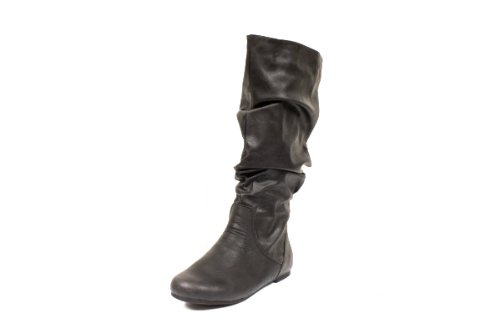 FLAT FAUX SUEDE BOOTS Womens Shoes