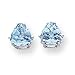 Gemstone 14k White Gold 7mm Trillion Blue Topaz title=