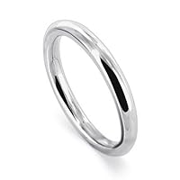 1.5mm Polish Finish Silver Wedding Band Ring Size 5