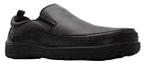 Hush Puppies Mens Harland Formal Black Slip On Leather Round Toe Work Shoes
