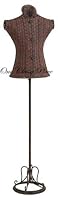 64inch Victorian Wicker and Wrought Iron Dress Form Mannequin