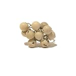 Aragonite Ring 02 Beaded White Matte Stone Silver Crystal Healing Gemstone Natural Handmade Adjustable