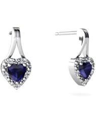 Genuine Sapphire 14kt White Gold Earrings