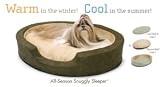 K&H All Season Oval Snuggly Sleeper, Mocha, Large 31 By 24 Inches
