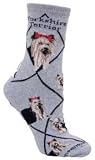 Yorkie Yorkshire Terrier Cotton Puppy Dog Breed Animal Socks 9-11