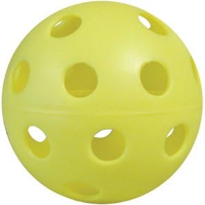 (Price/1 Dozen)White Line Equipment Yellow Perforated Poly Softball