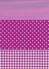 Decopatch Paper 486 - Dots Stripes and Squares (Pink) by Claire Fontane