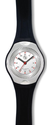 Nurse/ Nursing Black Cyber Scrub Gel Watch with Military Time