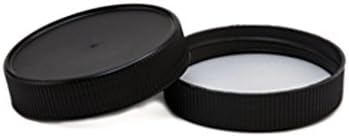 (Pack of 20) Plastic Storage Lids for Regular Mouth Mason Jars, Reusable (Matte Black)