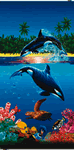 Orca Whale Paradise Terry Velour Beach/Bath Towel
