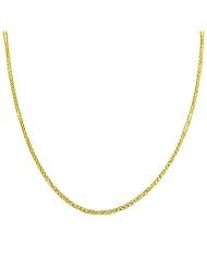 14 Karat Yellow Gold Double Strand 0.7-mm Cable Chain Necklace (16 Inch)