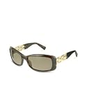 Giorgio Armani Metal Mesh Temple Rectangular Sunglasses dark havana/brown