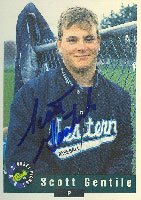 Scott Gentile, Western Connecticut - Expos Affilitate, 1992 Classic Draft Pick Autographed Card