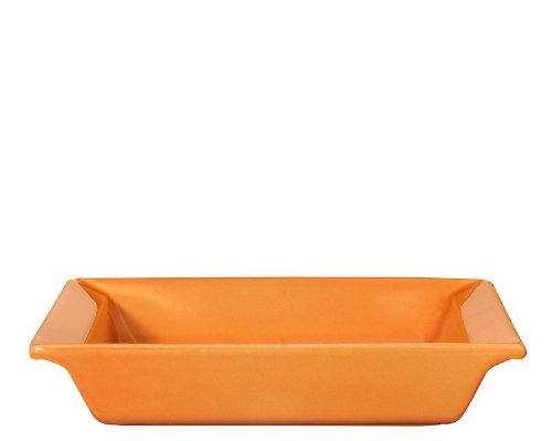 Emile Henry 9 by 9-Inch Square Baking Dish, Tangerine